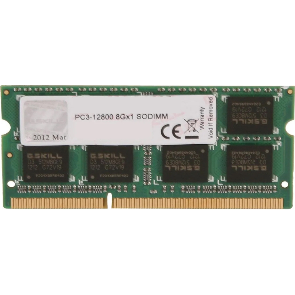 Модуль пам'яті для ноутбука SoDIMM DDR3 8GB 1333 MHz G.Skill (F3-10666CL9S-8GBSQ)