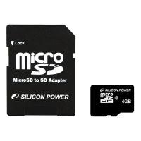 Карта пам'яті Silicon Power 4Gb microSDHC class 6 (SP004GBSTH006V10-SP)