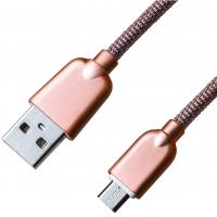 Дата кабель USB 2.0 AM to Micro 5P 1.0m 1.5A, Rose Gold Grand-X (MM02RG)
