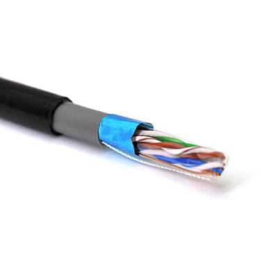 Network cable Merlion FTP 305m KNPE (4*2*0.51) 4P 24AWG [СCA] Black (03496)