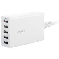 Зарядний пристрій Anker PowerPort 5 - 40W 5-port USB Power IQ V3 (White) (A2124L22)