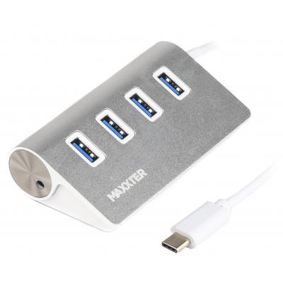Hub Maxxter USB 3.0 Type-C 4 ports silver (HU3С-4P-01)