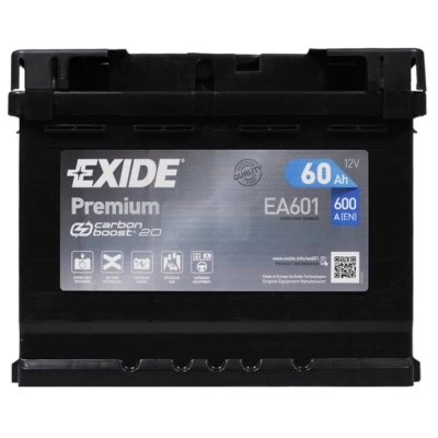Акумулятор автомобільний EXIDE PREMIUM 60A (EA601)