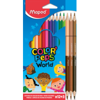 Colored pencils Maped Color Peps Classic 12 pcs + 3 pcs double-sided Duo (MP.832071)