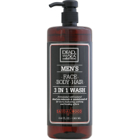 Shower gel Dead Sea Collection Sandalwood for men 3 in 1 for body, hair and face 1000 ml (7290102256952)