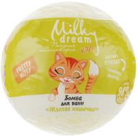 Бомбочка для ванни Milky Dream Kids Жовта кішечка 100 г (4820205301704)
