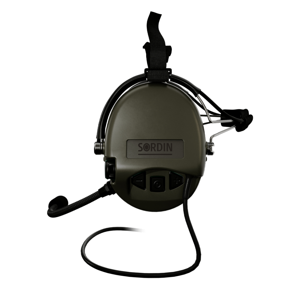 Навушники для стрільби Sordin Supreme MIL CC Neckband Green PVC (76332-06-S)