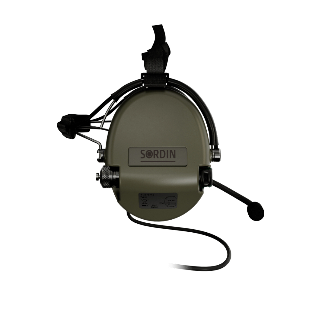 Навушники для стрільби Sordin Supreme MIL CC Neckband Green PVC (76332-06-S)
