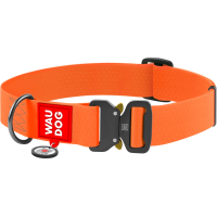 Animal collar WAUDOG Waterproof with QR passport XXL W 40 mm L 43-70 cm (orange) (28014)