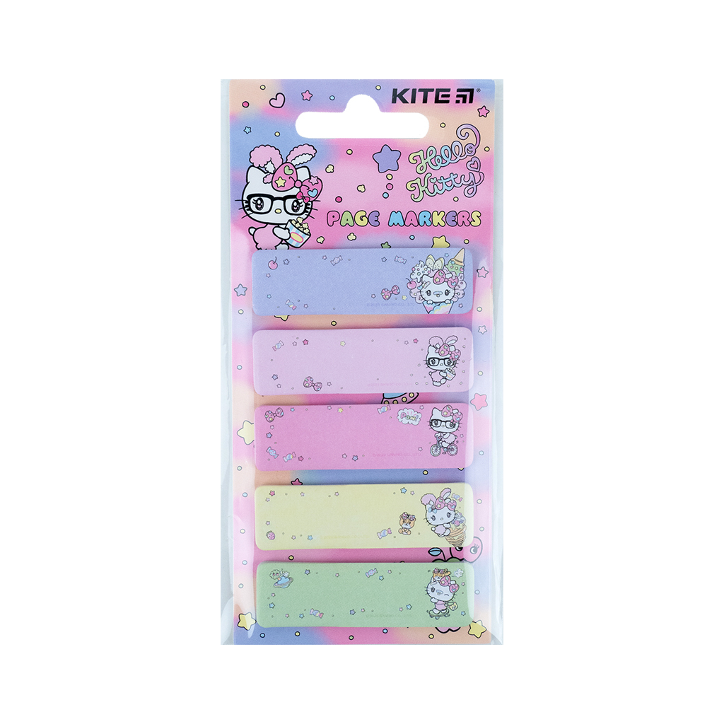 Стікер-закладка Kite паперова з малюнком Hello Kitty 100 шт, 5х20 шт (HK23-480)