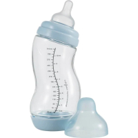 Feeding bottle Difrax S-bottle Wide anti-colic, silicone, 310 ml (737FE Blue)