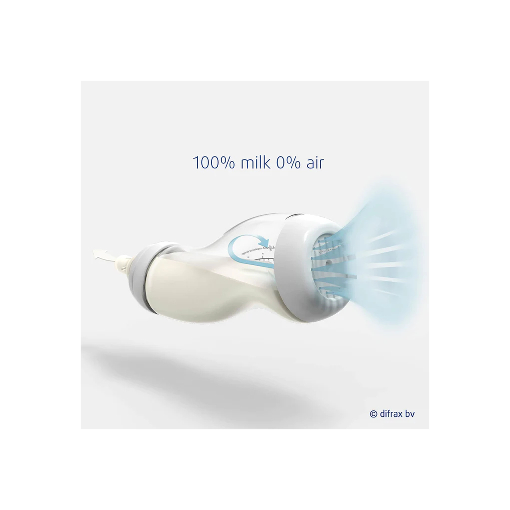 Пляшечка для годування Difrax S-bottle Wide антиколікова, силікон, 310 мл (737FE Blue)
