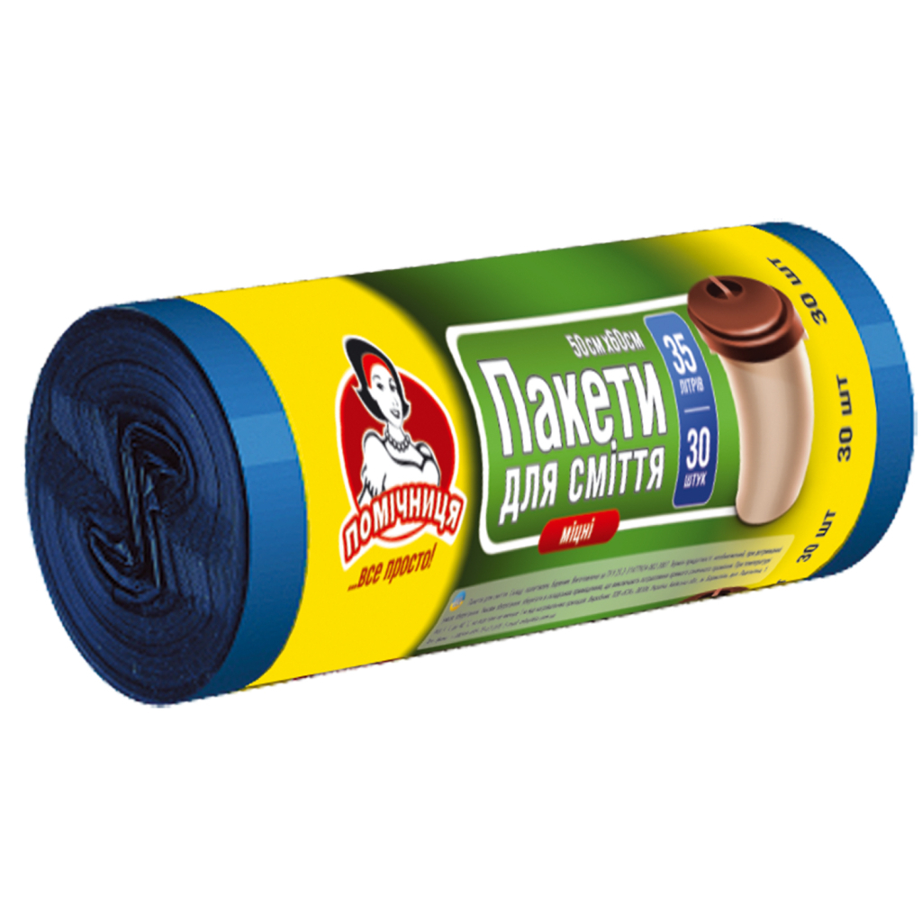 Пакети для сміття Помічниця 35 л 30 шт. (4820012340040)