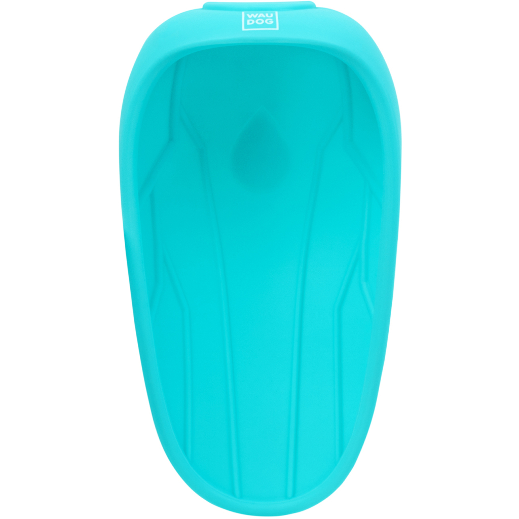 Універсальний посуд для тварин WAUDOG Silicone Поїлка-насадка на пляшку 165х90 мм блакитна (50772)