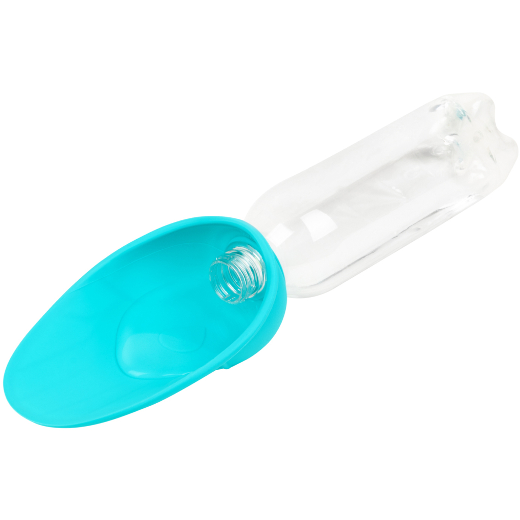 Універсальний посуд для тварин WAUDOG Silicone Поїлка-насадка на пляшку 165х90 мм блакитна (50772)