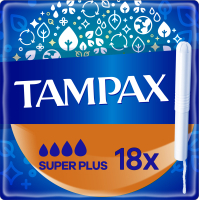 Tampons Tampax Super Plus with applicator 18 pcs. (8006540716670)