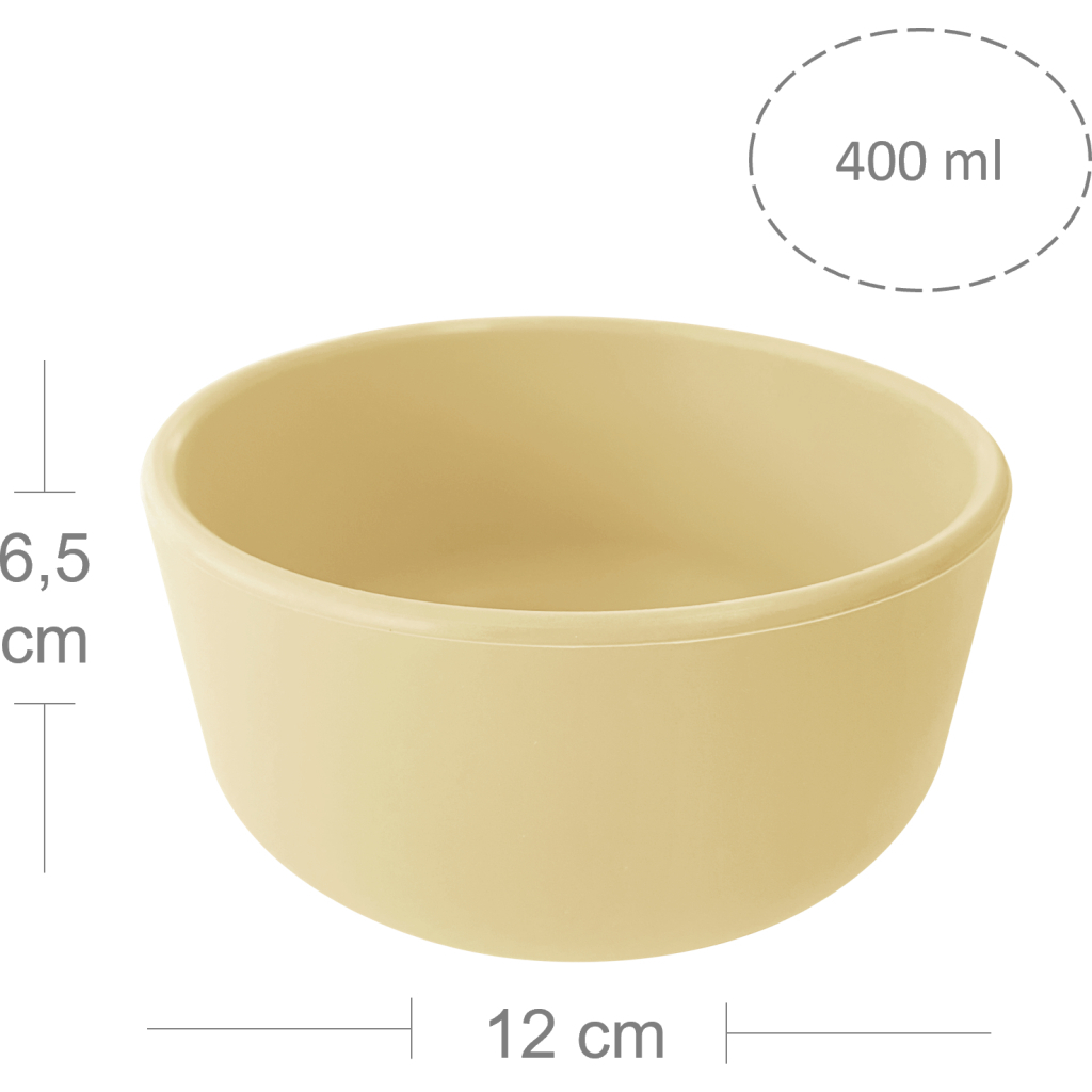 Тарілка дитяча MinikOiOi Bowl глибока тарілка силіконова Mellow Yellow (101080106)