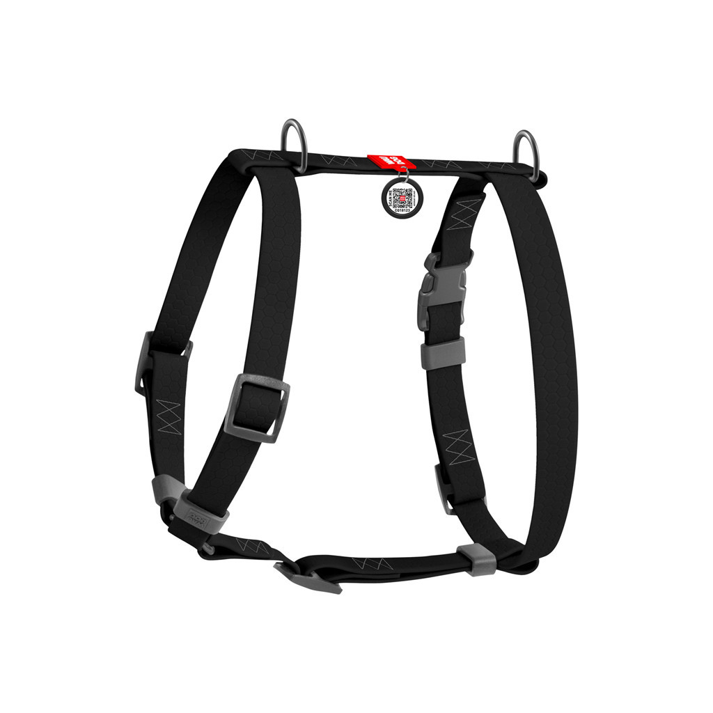 Шлея для собак WAUDOG Waterproof Н-подібна анатомічна XL чорна (32451)