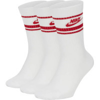 Socks Nike U NK NSW EVERYDAY ESSENTIAL CR 3PR DX5089-102 34-38 3 pairs White/Red (196148786163)