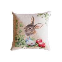 Pillowcase Provence tapestry decorative Hare with Easter eggs Freckle 45x45 cm (034262)