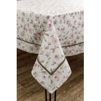 Tablecloth Provence Teresa Flowers with edging 300x133 (034500)
