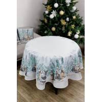 Provence tapestry tablecloth Fairy-tale gnomes Dx136 cm (038457)