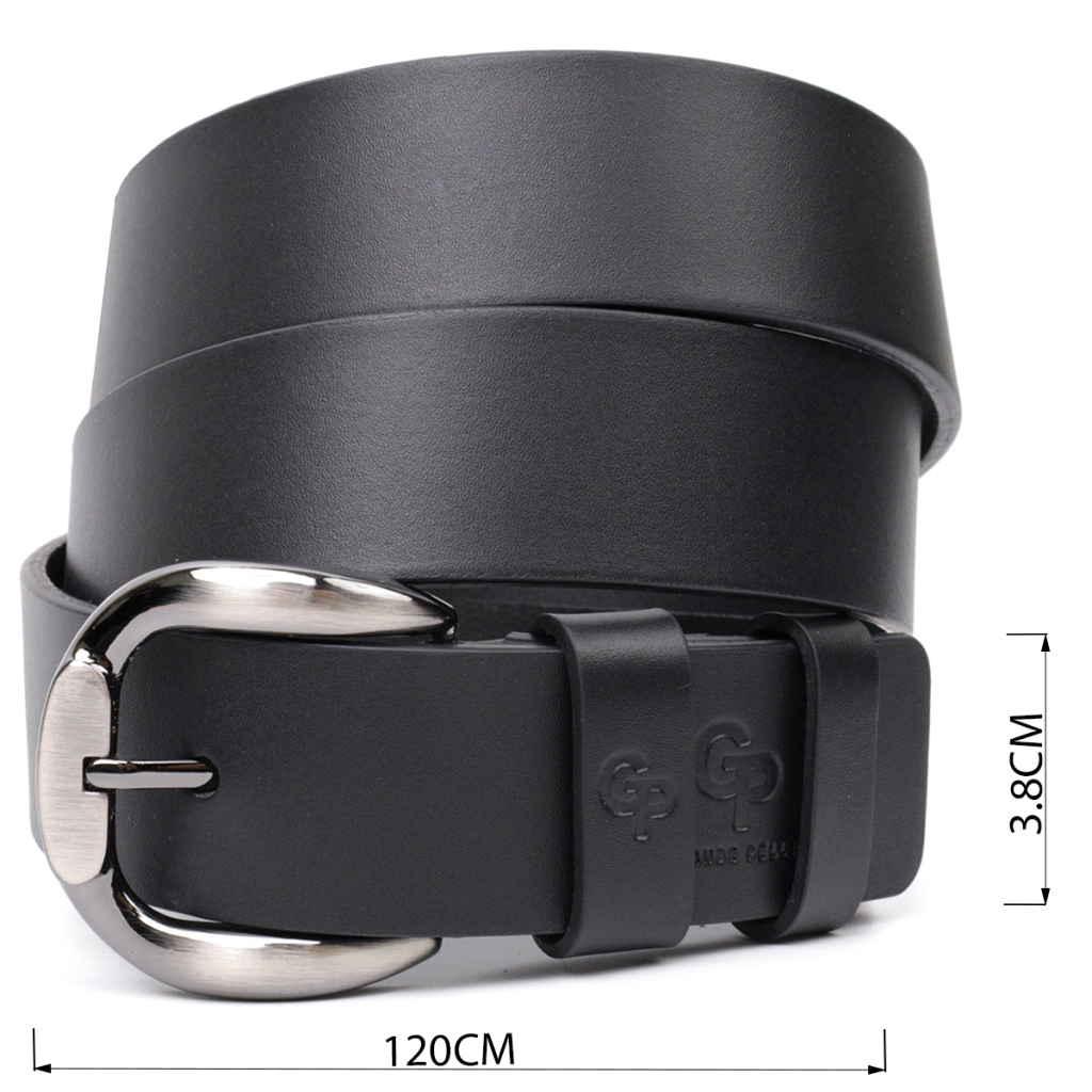 Ремінь Grande Pelle Під джинси з натуральної шкіри Чорний (11691)