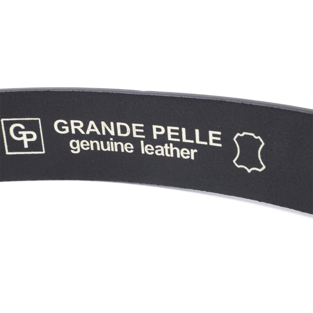 Ремінь Grande Pelle Під джинси з натуральної шкіри Чорний (11691)