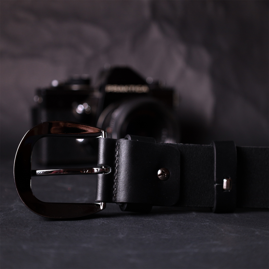 Ремінь Grande Pelle Під джинси з натуральної шкіри Чорний (11691)