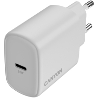 Зарядний пристрій Canyon OnCharge 200 20W 1xPD EU White (CNE-CHA200-01)