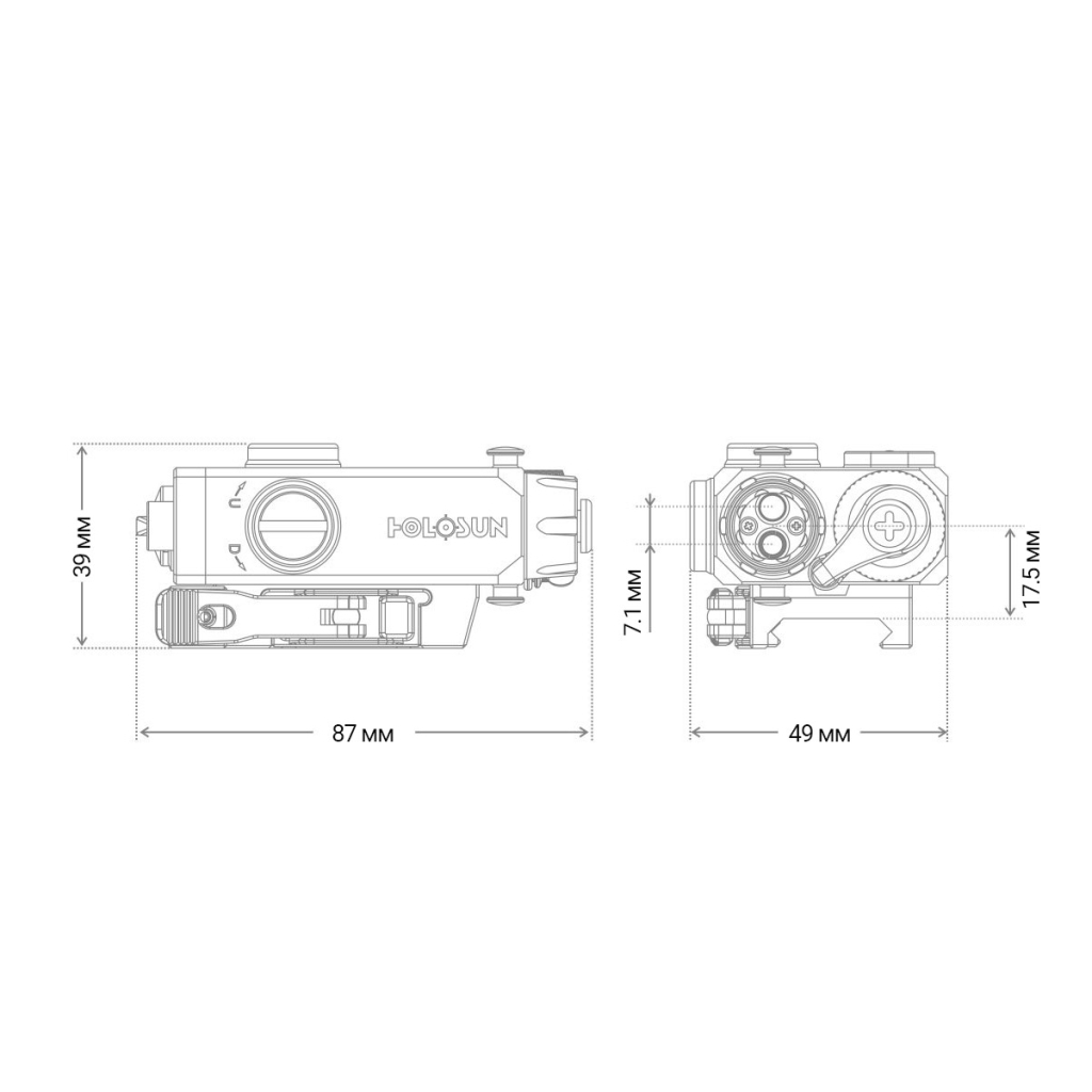Тактичний блок Holosun LS221-RD (LS221R) Red & IR (747050)