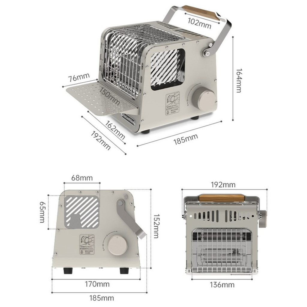 Газовий обігрівач Naturehike CNK2300CW018 сірий (6976507666855)