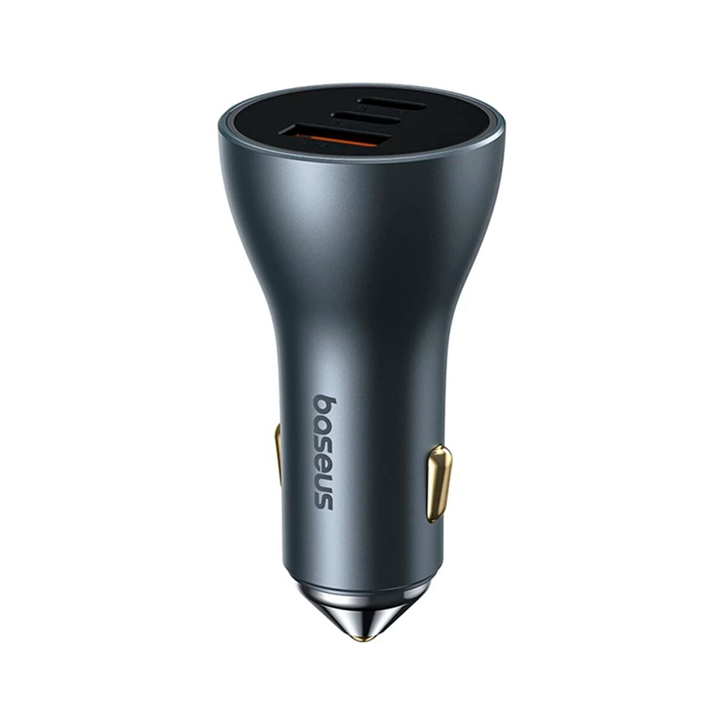 Зарядний пристрій Baseus Golden Contactor Pro GaN Fast Charging Car Charger U+2C 65W Lunar Gray (C00035202841-00)