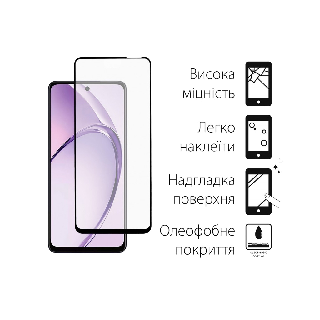 Скло захисне Dengos Full Glue OPPO A40m Black (TGFG-413) Скло захисне Dengos Full Glue OPPO A40m Black (TGFG-413)