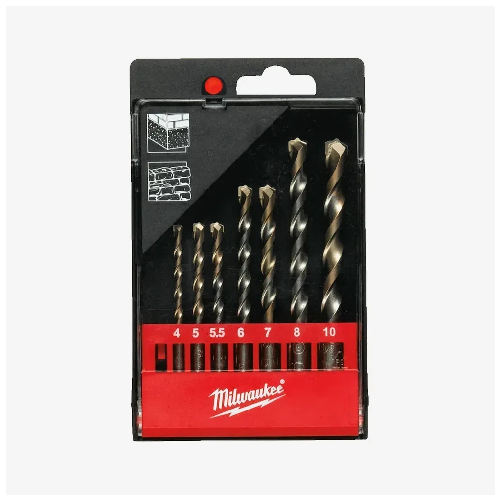 Набір свердл Milwaukee по бетону 8шт (4932480158) Набір свердл Milwaukee по бетону 8шт (4932480158)