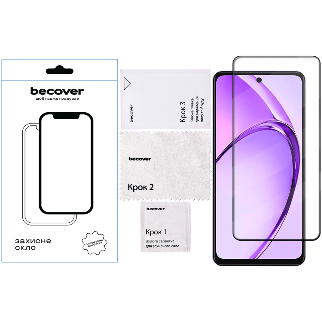 Скло захисне BeCover Oppo Reno14 5G Black (713933) Скло захисне BeCover Oppo Reno14 5G Black (713933)
