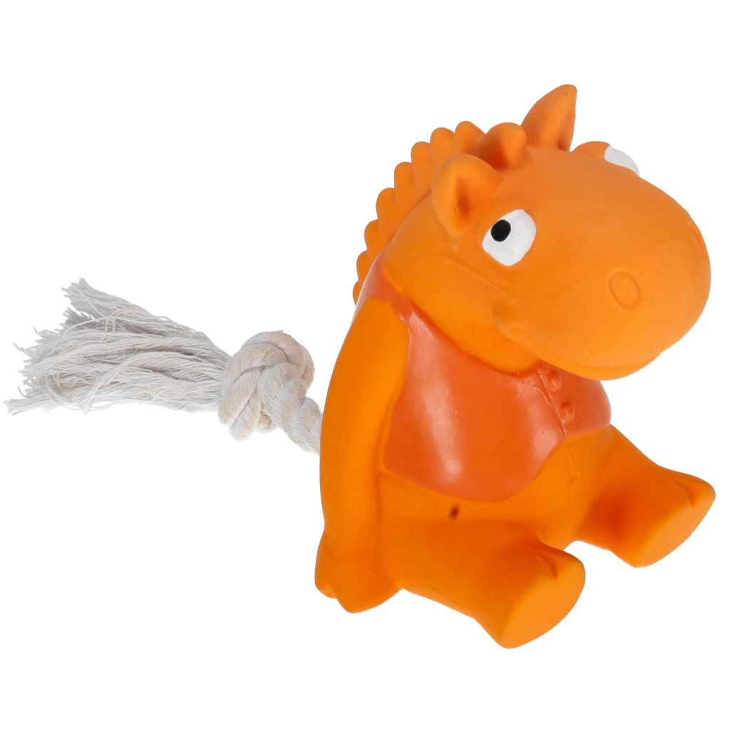 Іграшка для собак MISOKO&CO Бегемотик на мотузці помаранчевий 21 см (BEIRM00206)