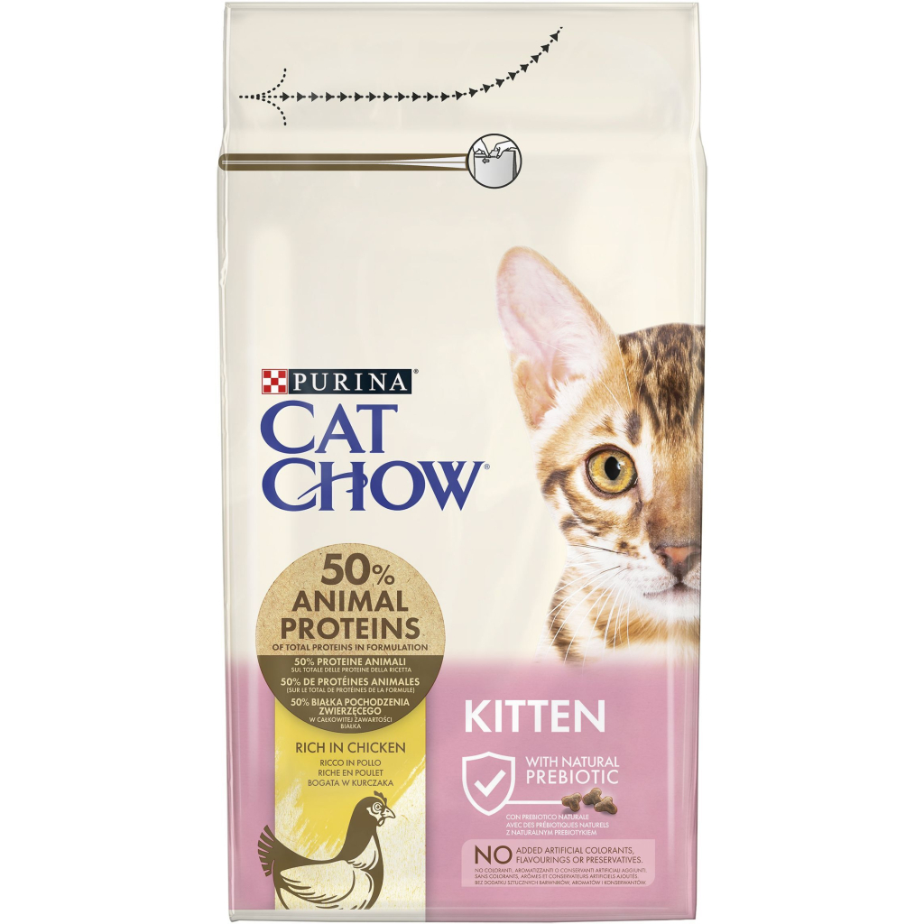 Сухий корм для кішок Purina Cat Chow Kitten з куркою 1.5 кг (5997204513984) Сухий корм для кішок Purina Cat Chow Kitten з куркою 1.5 кг (5997204513984)