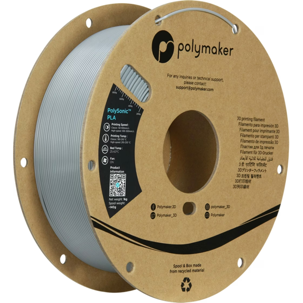 Пластик для 3D-принтера Polymaker PLA PRO HIGH SPEED TOUGH 1,75mm GREY 1kg (PA13003)