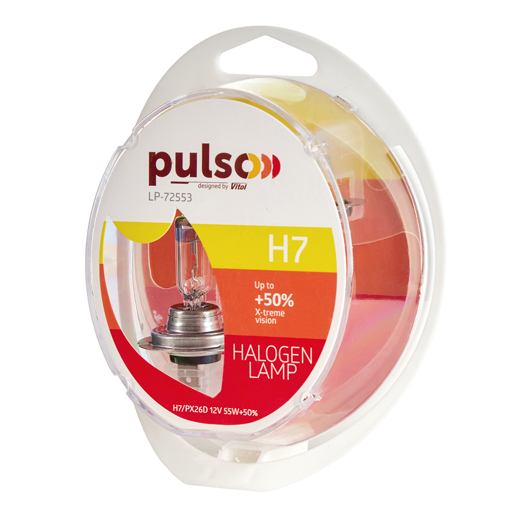 Автолампа PULSO H7/PX26D 12v55w+50 X-treme Vision/plastic box (LP-72553) Автолампа PULSO H7/PX26D 12v55w+50 X-treme Vision/plastic box (LP-72553)