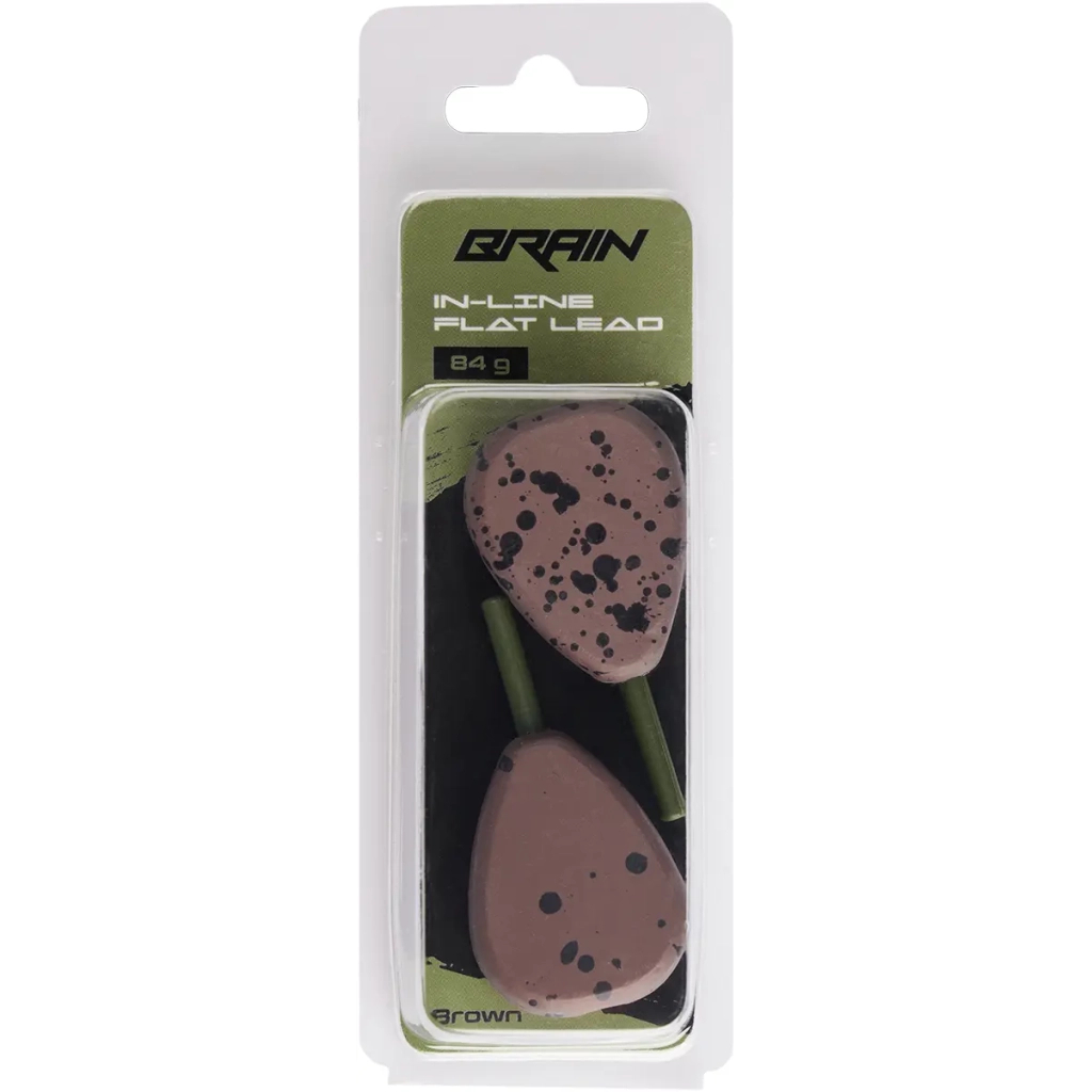 Грузило Brain In-Line Flat Lead 84g 2шт/уп Brown (1858.32.15) Грузило Brain In-Line Flat Lead 84g 2шт/уп Brown (1858.32.15)