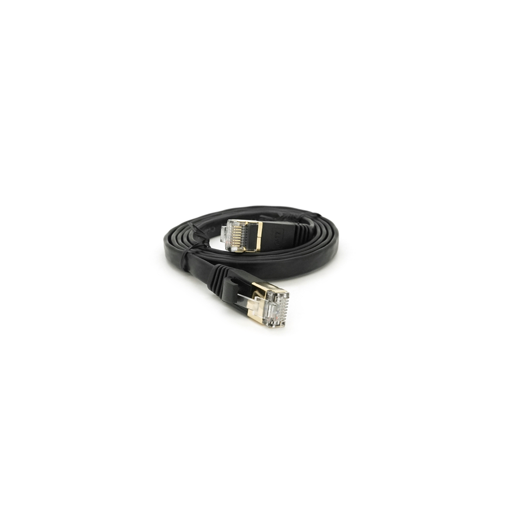 Патч-корд 1м UTP cat.7, CU, RJ45, плоский, black Weepda (PCMF-CU7/1.0Bk) Патч-корд 1м UTP cat.7, CU, RJ45, плоский, black Weepda (PCMF-CU7/1.0Bk)