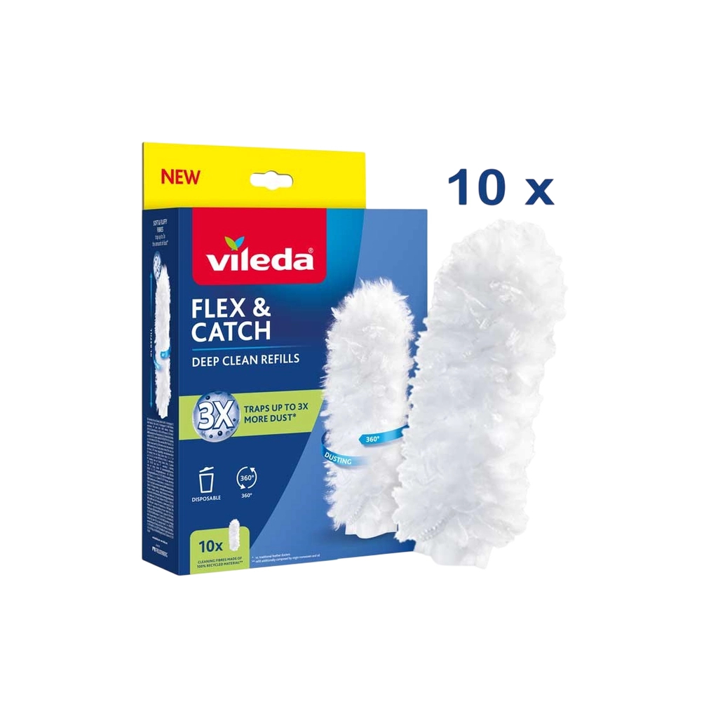 Щітка для прибирання Vileda Flex & Catch Змінні насадки для щітки для пилу 10 шт. (4023103252486) Щітка для прибирання Vileda Flex & Catch Змінні насадки для щітки для пилу 10 шт. (4023103252486)