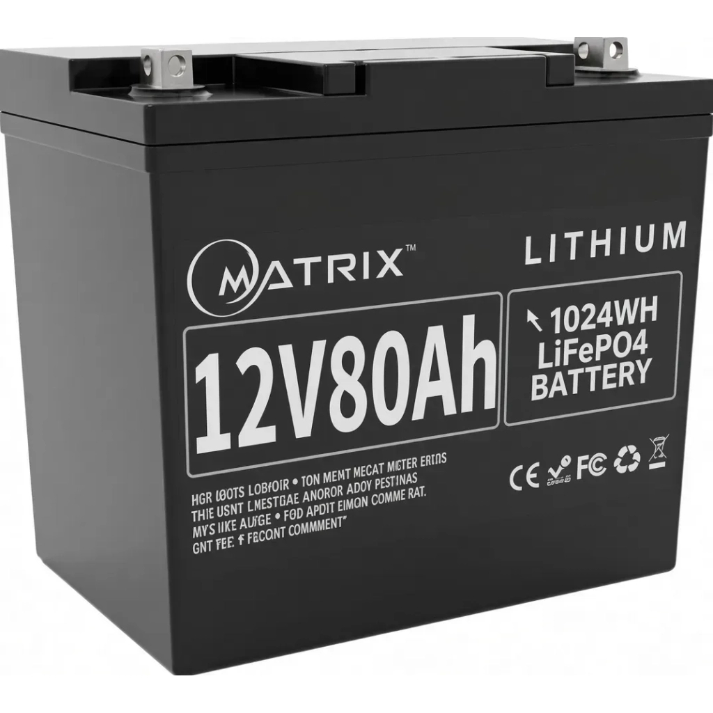 Батарея LiFePo4 Matrix 12.8V-80Ah 1024kWh (MLR 1280)