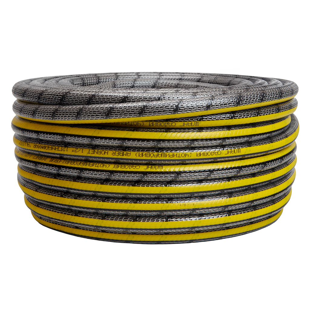 Шланг для поливу Alloid Pro армований, 4-шаровий, Amber Hornett, 1/2", 30м (WH-67648) Шланг для поливу Alloid Pro армований, 4-шаровий, Amber Hornett, 1/2", 30м (WH-67648)