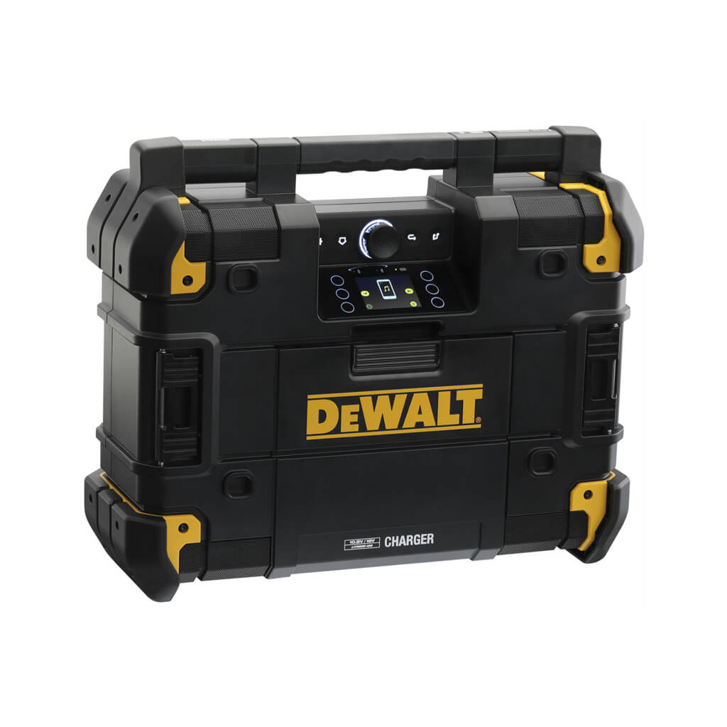Зарядний пристрій для акумуляторів інструменту DeWALT TSTAK connect 10.8V, 12V, 18V, 54V, радіоприймач, bluetooth (DWST1-81078)