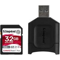 Карта пам'яті Kingston 32GB SDHC class 10 UHS-I U3 React Plus + USB-кардридер (MLPR2/32GB)