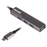 Hub Maxxter USB 3.0 Type-C 4 ports gray (HU3С-4P-02)