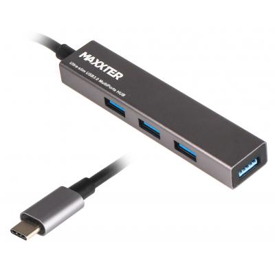 Hub Maxxter USB 3.0 Type-C 4 ports gray (HU3С-4P-02)