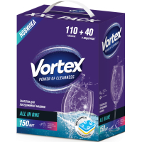 Таблетки для посудомийних машин Vortex All in 1 150 шт. (4823071629828)